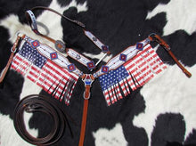 Load image into Gallery viewer, American Flag Fringe Tack Set