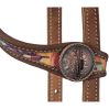 Load image into Gallery viewer, SILVER ROYAL CACTUS PRINT EAR HEADSTALL